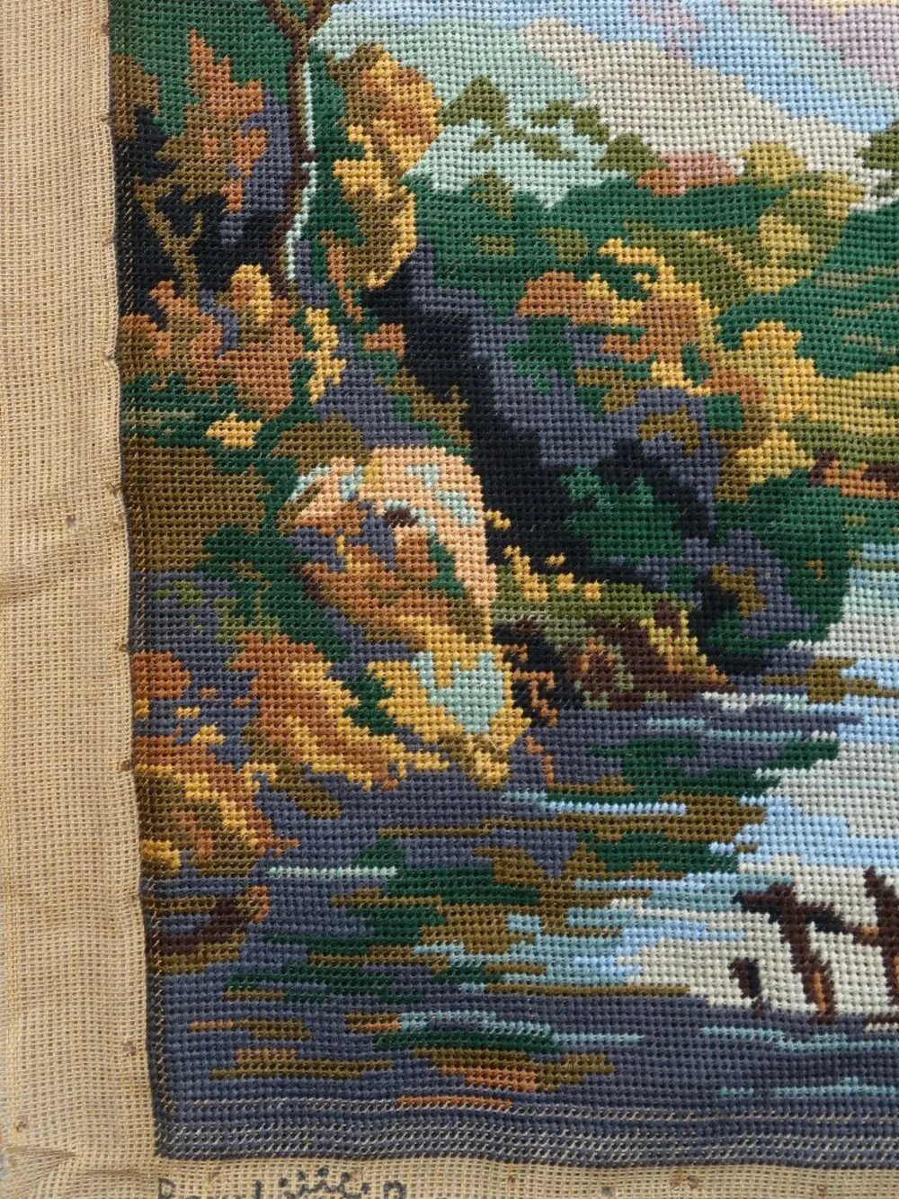 Vntg – ROYAL PARIS Cignaroli #476 Finished Needlework Tapestry – approx. 31”x25”